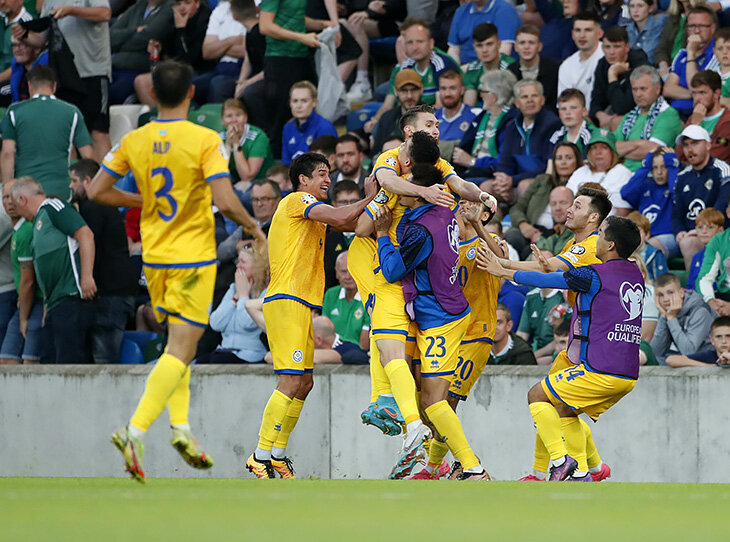 Казахстан творит историю: обыграли Северную Ирландию в гостях и рвутся на Евро