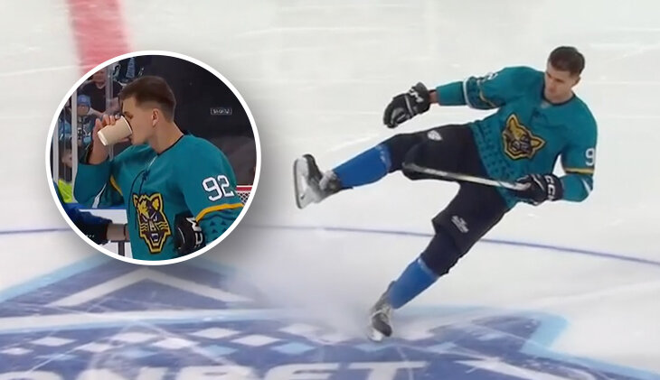 Фотография поста в ленте Самый медленный буллит в истории: игрок «Сочи» спародировал Кузнецова на Матче звезд