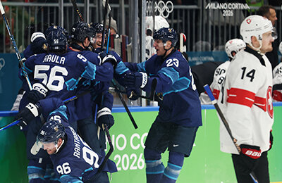 Сборная Финляндии по хоккею, Сборная Швейцарии по хоккею, Миро Хейсканен, Себастьян Ахо, Арттури Лехконен, Леонардо Дженони, Олимпиада-2026