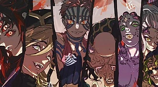 Все Высшие Луны из аниме «Клинок, рассекающий демонов»