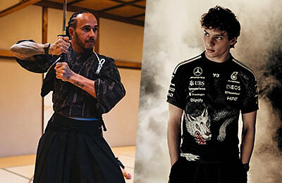 Пьер Гасли, Джордж Расселл, шлемы, Льюис Хэмилтон, Хаас, Гран-при Японии, стиль, Валттери Боттас, ливреи, Формула-1, Тото Вольфф, Мерседес, Феррари, Альпин, Рейсинг Буллз, Кадиллак, Шарль Леклер, Андреа Кими Антонелли