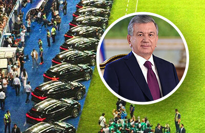 Подарок года: под 40 машин игрокам Узбекистана. За выход на ЧМ – от президента!