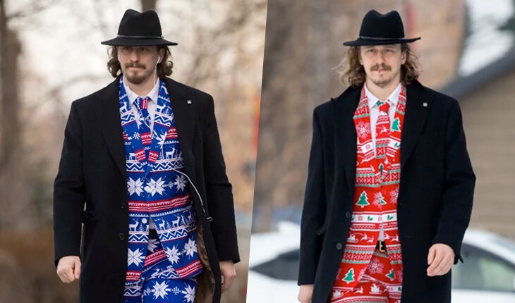 Фотография поста в ленте Видели яркие костюмы Либора Шулака? Он их покупает специально для новогоднего матча