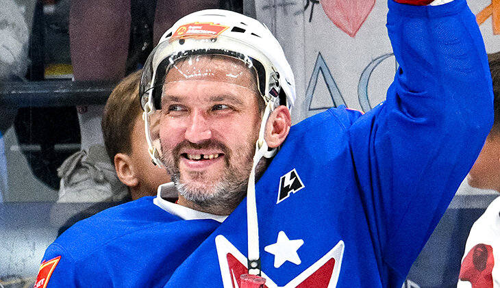 Фотография поста в ленте Звезды НХЛ разнесли звезд КХЛ – 15:3, хотя Овечкин забил лишь один гол. Наблюдения изнутри