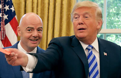 Сборная США по футболу, Дональд Трамп, Джанни Инфантино, судьи, Фоларин Балогун, ФИФА, Политика