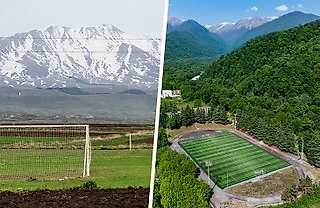 Футбольная Грузия – в 35 фото стадионов. Поля в горах и крепостях, красоты и хтонь заброшек