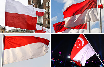 Почему флаги Польши ????????, Монако ????????, Сингапура ???????? и Индонезии ???????? так похожи