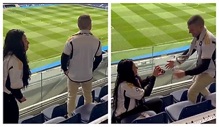 Случай на &#171;Сантьяго Бернабеу&#187;: девушка пригласила парня на стадион, встала на колено и сделал предложение 💍