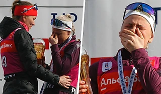 Жест сезона в нашем биатлоне: Сливко отдала Кристине Резцовой Кубок памяти Анфисы Резцовой