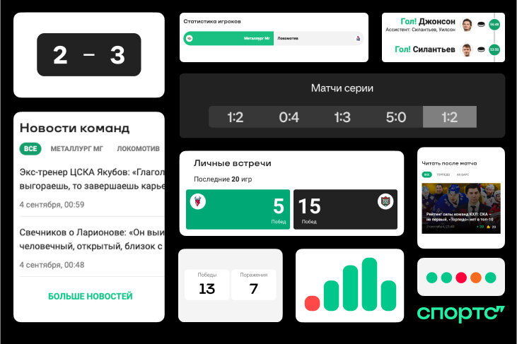 Спортс’’ обновил хоккейные онлайны. Они стали удобнее, информативнее и просто красивее