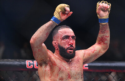 Окровавленный палестинец взял пояс UFC по геймплану Хабиба. Не проигрывает 10 боев подряд