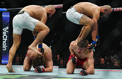 Боец UFC запрыгнул на спину сопернику, как на скейт. Тот самый, которому диагностировали аутизм