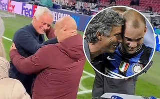 «Милый толстяк». Снейдер и Моуринью тепло встретились в Амстердаме