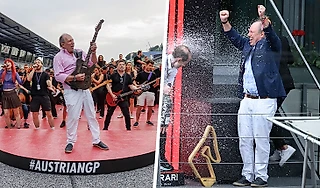 Кайф Ханса Циммера на «Ф-1»: гимн на гитаре и заряд шампанского в лицо на подиуме