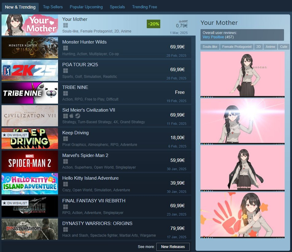 Вашу маму и тут, и там показывают: в Steam вышла программа Your Mom