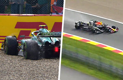 Что случилось в спринте на Гран-при Бельгии: редчайший вылет Алонсо, Хэмилтон выбил «Ред Булл» и получил спорный штраф