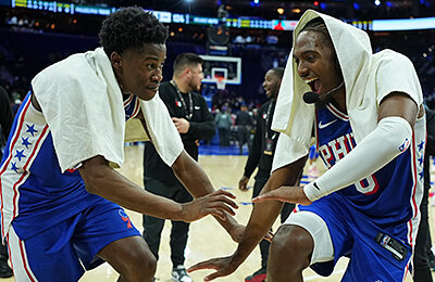 Грэйсон Аллен, Ви Джей Эджкомб, Джаред Маккейн, Джоэл Эмбиид, НБА, Диллон Брукс, Филадельфия, Ник Нерс, Финикс, Тайриз Макси, Индиана, Пол Джордж, Ройс О'Нил, Квентин Граймс, Паскаль Сиакам