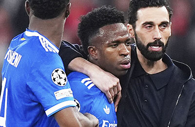 Орельен Тчуамени, Федерико Вальверде, Ла Лига, Бенфика, Винисиус Жуниор, Лига чемпионов УЕФА, происшествия, дискриминация, Жозе Моуринью, Килиан Мбаппе, Альваро Арбелоа, Реал Мадрид, Сборная Бразилии по футболу, Джанлука Престианни