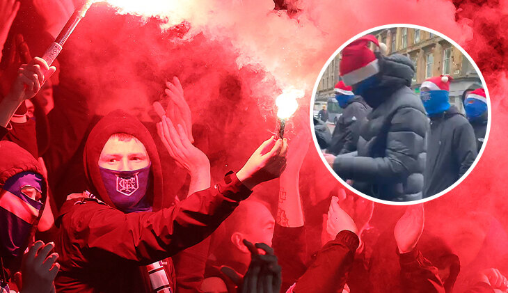 Беспорядки в колпаках, драка с полицией – фаны «Рейнджерс» устроили перед финалом с «Селтиком»! Трофей принес Шмейхель