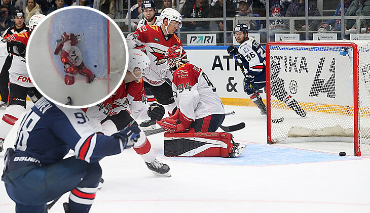 Чудеса в КХЛ: вратарь дважды примагнитил шайбу от штанги – и «Торпедо» Ларионова проиграло