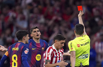 «Атлетико» не понимает, почему отменили красную «Барсы». Кажется, нужно было удалять