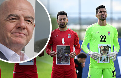 Джанни Инфантино, ФИФА, Политика, Сборная Ирана по футболу