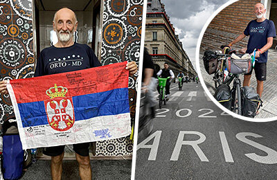 «Запад – это пластмассовый мир». 64-летний серб едет на велосипеде из Токио в Париж