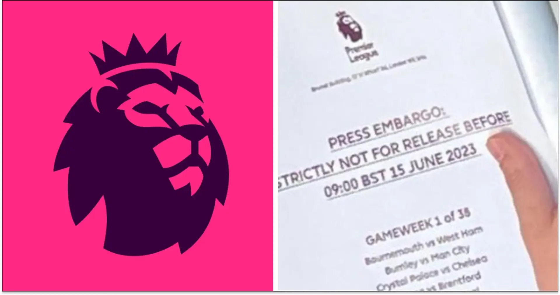 🤫🤫🤫 В соцсети утекло фото с расписанием матчей первого тура АПЛ сезона 2023/2024. Не похоже на фейк, но «Лутону» этого очень бы хотелось