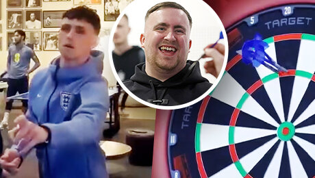 Фоден выбил «Стооо воосемьдесяяят» прямо при чемпионе мира. Люк Литтлер в восторге!