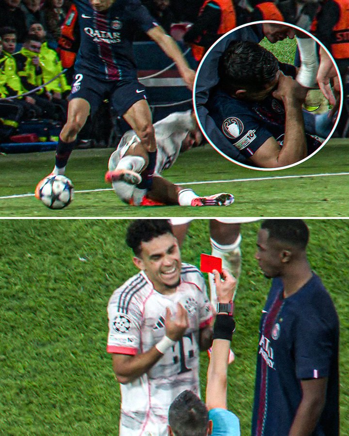 💀 Диас страшно сломал Хакими. Но самое отвратительное – реакция Кейна на удаление колумбийца 🤮