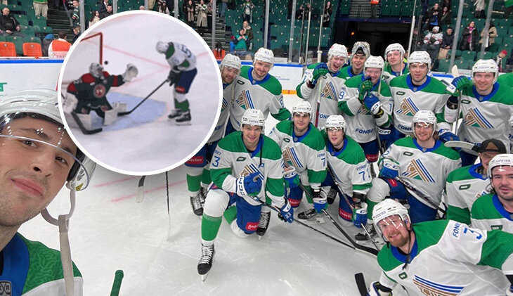 Игрок «Салавата» забил головой в дерби с «Ак Барсом» – подставился под шайбу, которая летела мимо ворот