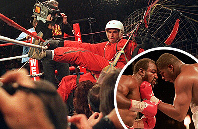 Парашютист приземлился на ринг. Прямо в разгар культового реванша!