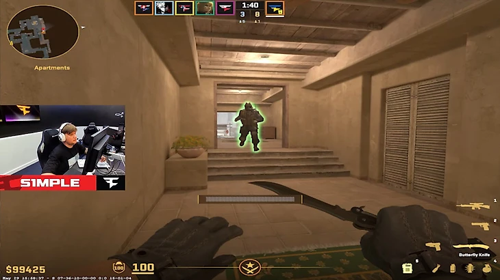 Симпл сыграл с читами против Faze. И проиграл