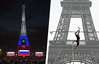 Эйфелева башня + спорт = ❤️: светилась флагом России, видела победы Шараповой и Роналду