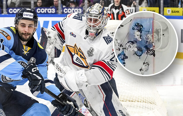 Вратаря «Магнитки» удалили до конца матча за удар исподтишка. Посмотрите, что он натворил