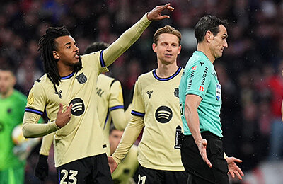 Ла Лига, Пау Кубарси, Диего Симеоне, Ханс-Дитер Флик, Барселона, Кубок Испании, Лига чемпионов УЕФА, Эрик Гарсия, Френки де Йонг, судьи, Джулиано Симеоне, Атлетико