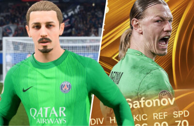 Видели карточку Сафонова в FC26? Был одним из самых слабых в «ПСЖ», теперь – просто сияет!