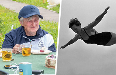 Наша старейшая медалистка Олимпиады живет в доме престарелых и до сих пор плавает – в 97 лет. Мы с ней встретились