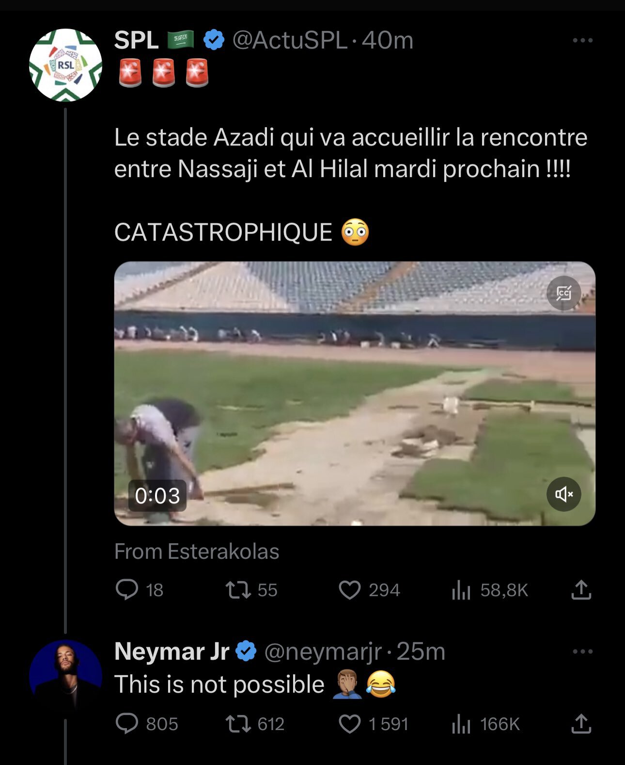 Neymar Erondagi stadion chimidan hayratda qoldi (foto)