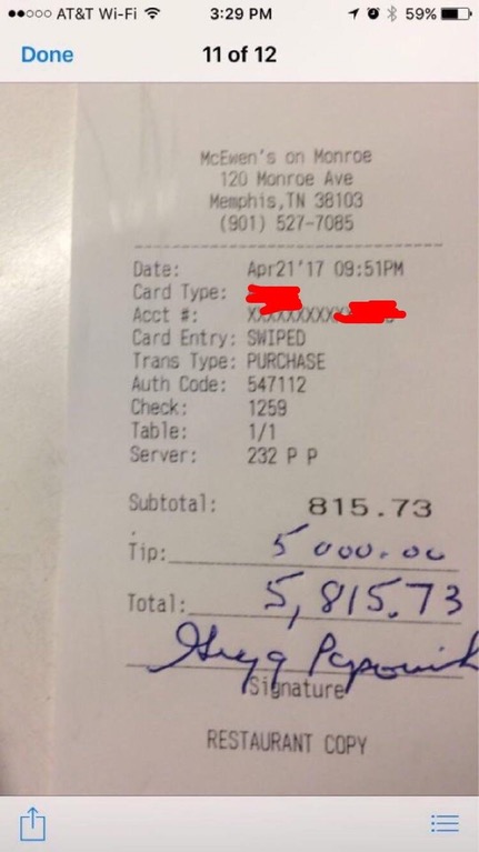 Грегг Попович оставил 5 000 долларов чаевых в одном из ресторанов Мемфиса