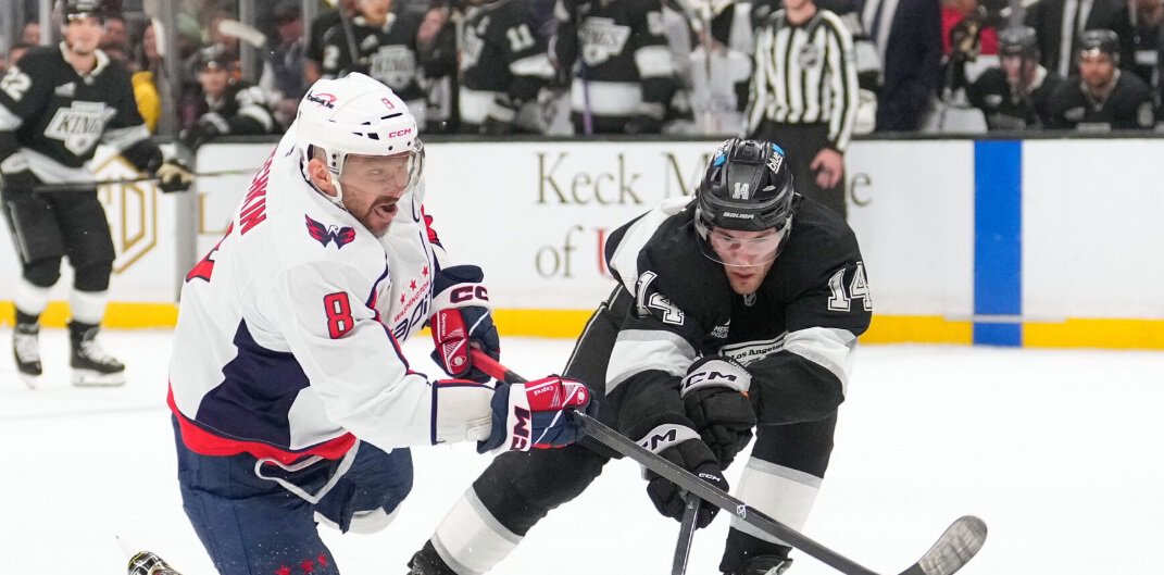 Овечкин сделал 2 ассиста в матче с Лос-Анджелесом и стал 2-й звездой. У него 27 очков в 27 играх в сезоне