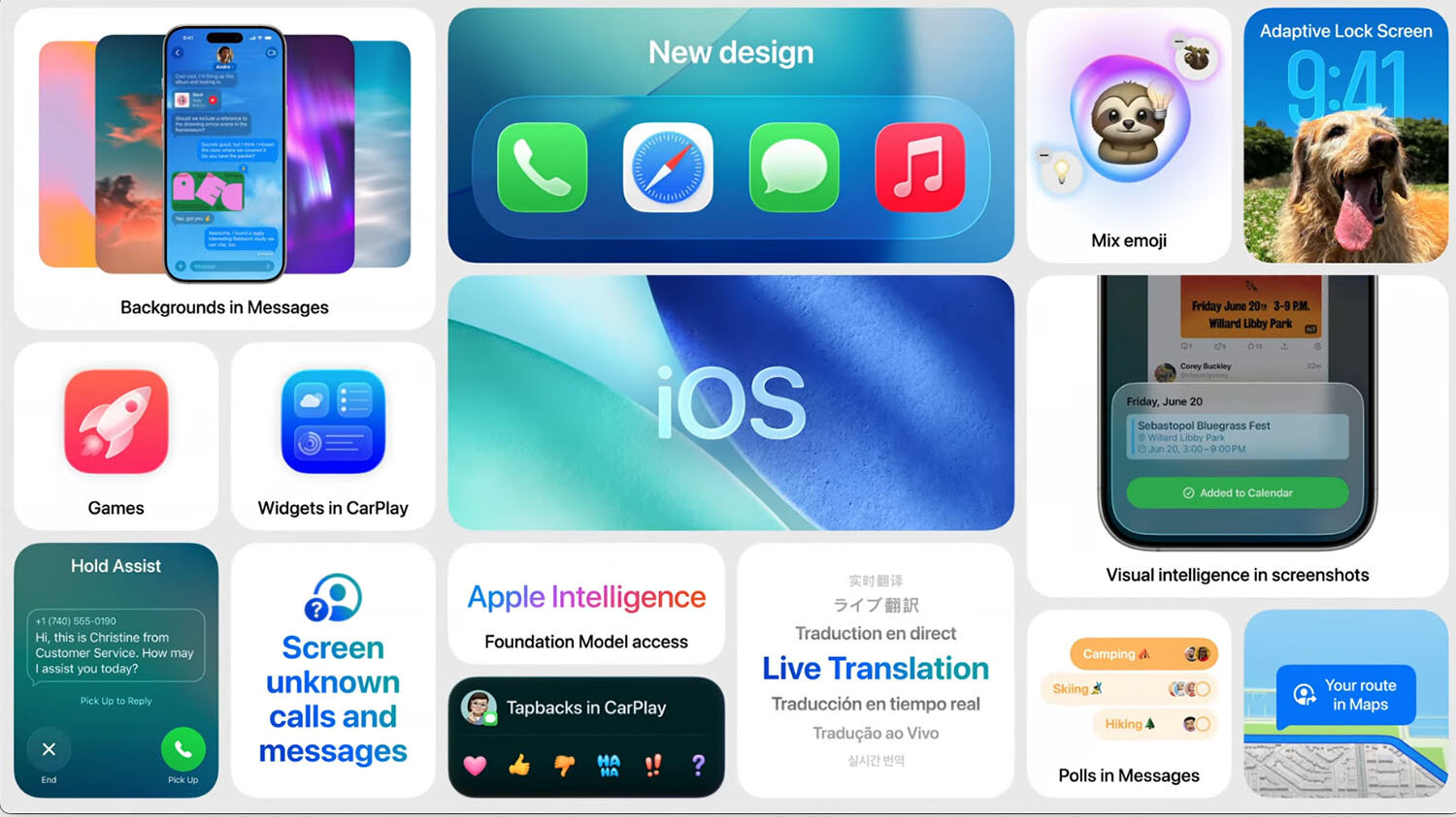 Apple introduced iOS 26: there was a real -time vote translator, the “camera” received a new design, and in “messages” you can change the wallpaper