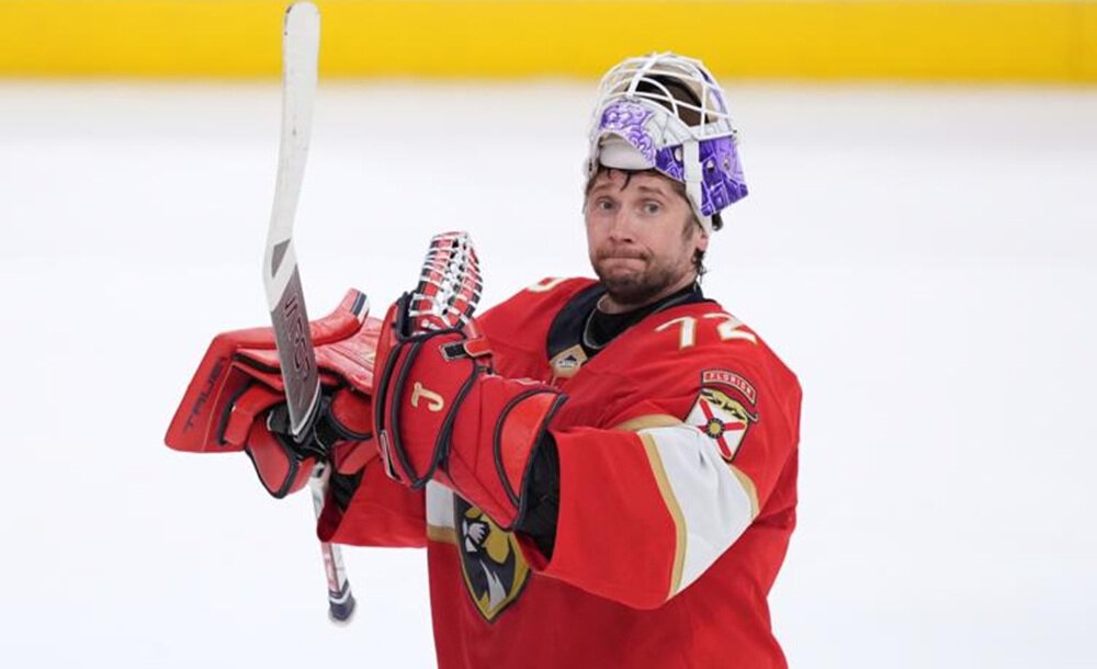 Бобровский отразил 27 из 30 бросков в матче с Ютой. Вратарь Флориды одержал 12-ю победу в 21 игре сезона НХЛ