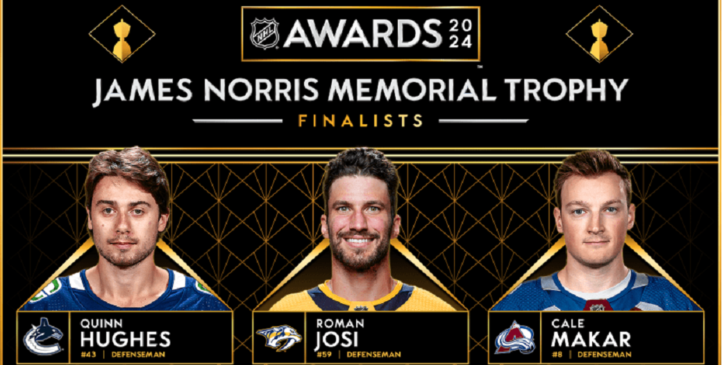 Куинн Хьюз, Макар и Йоси  финалисты на приз лучшему защитнику сезона НХЛ