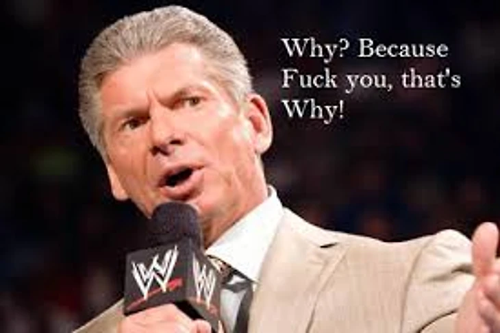 Vince McMahon says fuck you