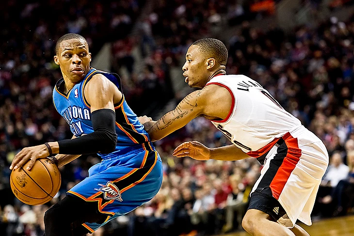 Картинки по запросу westbrook vs lillard