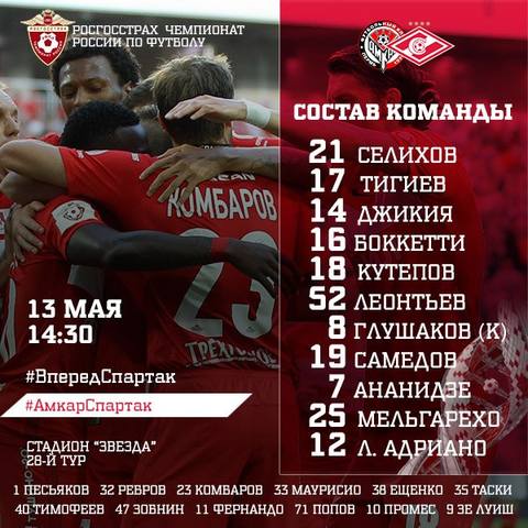 Спартак, премьер-лига Россия Спартак, премьер-лига Россия