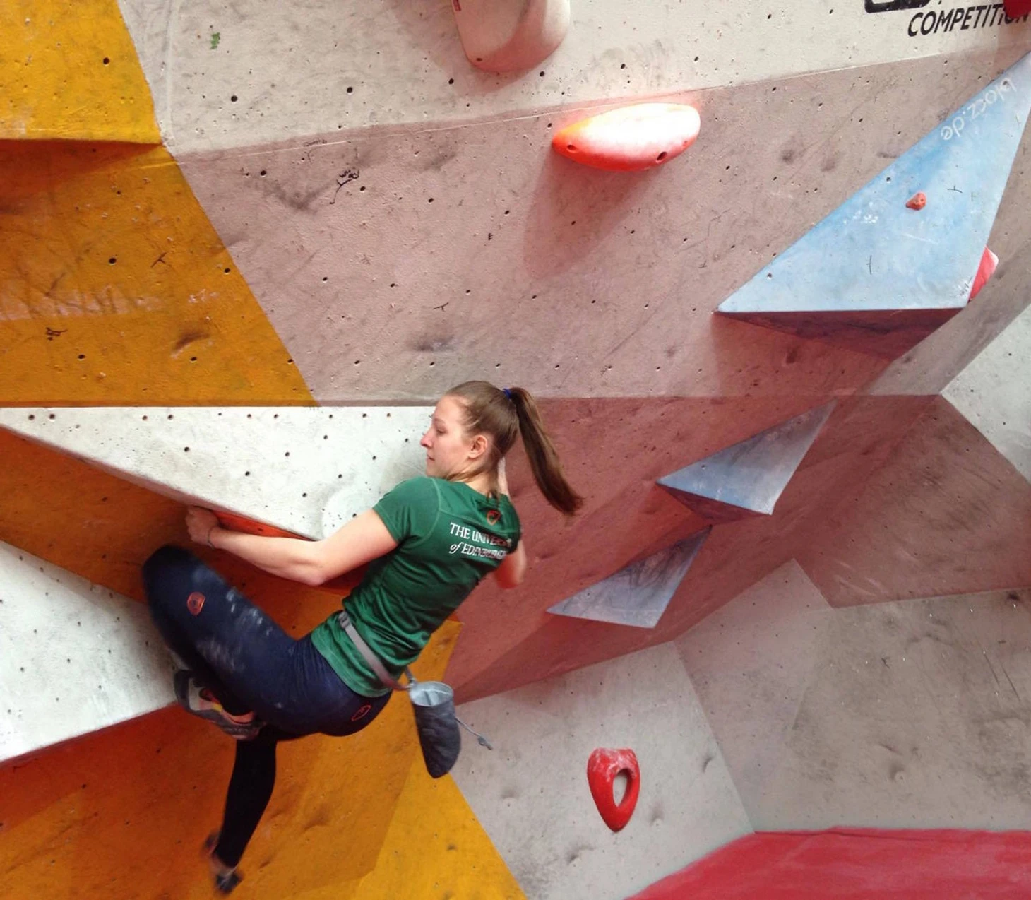Ajda Remskar climbing
