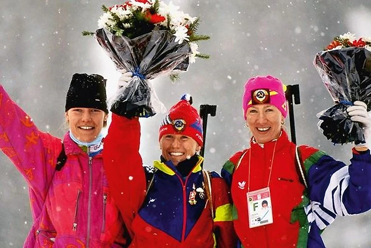 Биатлонистки в Альбервилле
