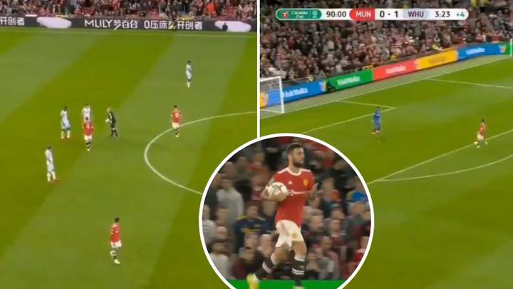 Бруну Фернандеш попытался забить гол при розыгрыше спорного мяча Вест Хэма